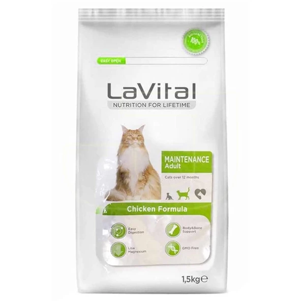 La Vital Maintenance Tavuklu Yetişkin Kedi Maması 1,5 Kg ürün görseli 1
