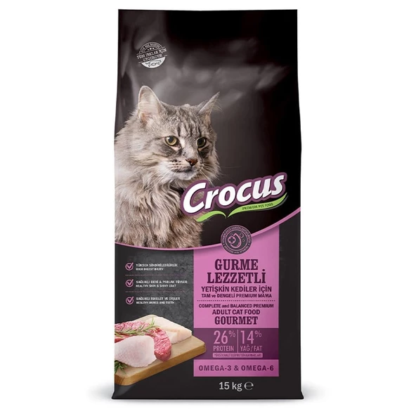 Crocus Gurme Yetişkin Kedi Maması 15 Kg ürün görseli 1