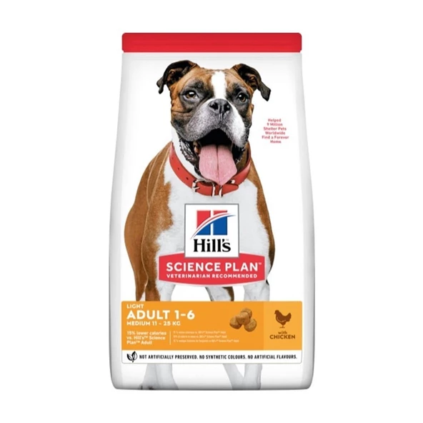 Hill's Light Tavuklu Medium Yetişkin Kuru Köpek Maması 14 kg ürün görseli 1