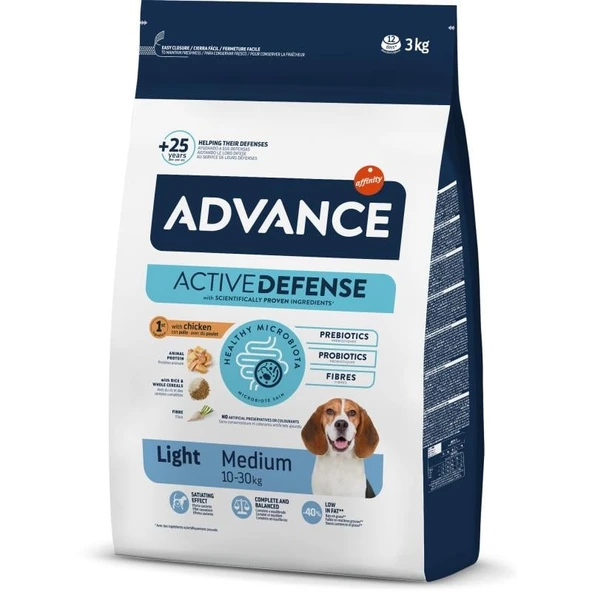 Advance Medium Light Orta Irk Yetişkin Diyet Köpek Maması 3 Kg ürün görseli 1
