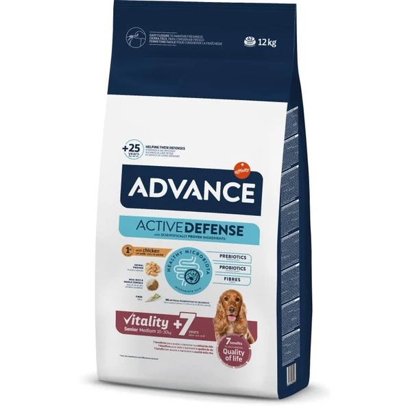 Advance Tavuklu Ve Pirinçli Orta Boy Irk Yaşlı Köpek Maması 12 kg ürün görseli 1