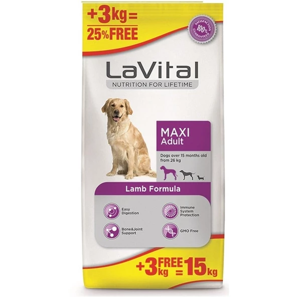 La Vital Kuzulu Maxi Adult Köpek Maması 15 Kg ürün görseli 1