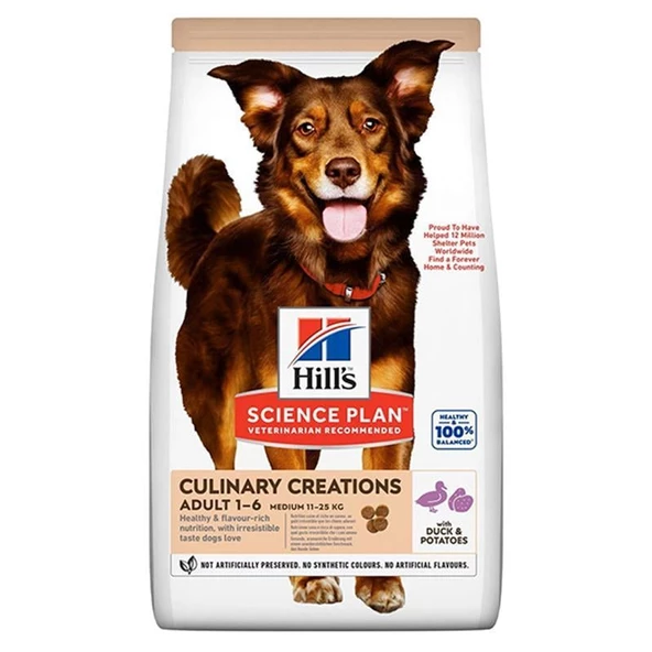 Hills Culinary Creations Ördekli ve Patatesli Yetişkin Köpek Maması 14kg ürün görseli 1