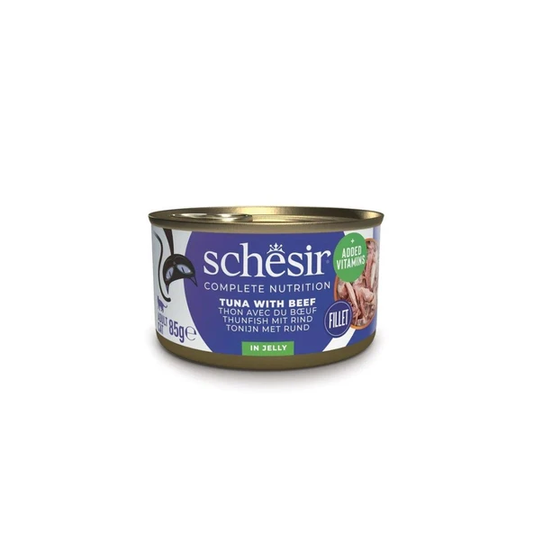 Schesir C141 Ton Balık ve Sığır Etli Jöleli Kedi Konservesi 85 Gr ürün görseli 1