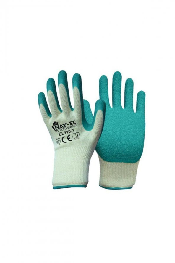 Yeşil Latex Eldiven 1/2 No: 10 ürün görseli 1