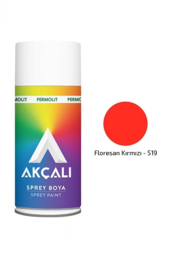 Floresan Kırmızı Sprey Boya - Resim 3