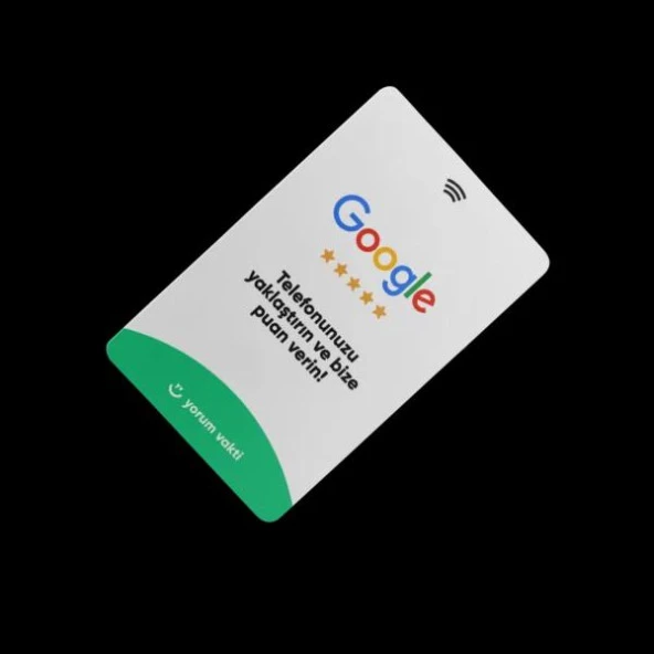 NFC ve QR Kodlu Google Yorum ve Puanlama Kartı ürün görseli 1