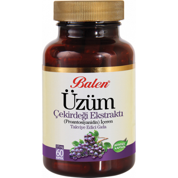Balen Üzüm Çekirdeği Ekstraktı 375 mg 60 Kapsül ürün görseli 1