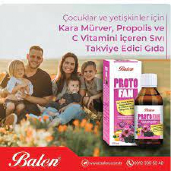 Balen Protofan Kara Mürver Propolis Ekstratlı C Vitaminli Takviye Edici Gıda 150 ml ürün görseli 1