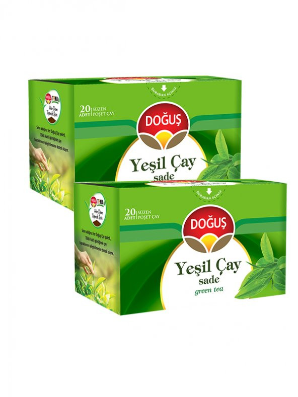 YEŞİL ÇAY SADE 20 SÜZEN POŞET (30 gr), 2 ADET ürün görseli 1