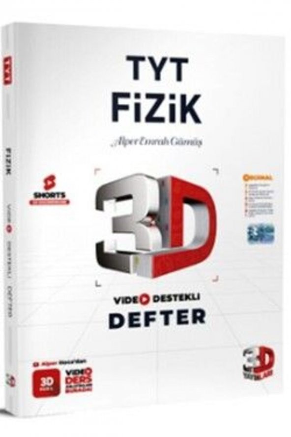 3D TYT Fizik Defter Video Destekli ürün görseli 1