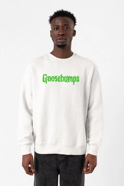 Goosebumps Lettern Beyaz Erkek 2ip Sweatshirt ürün görseli 1