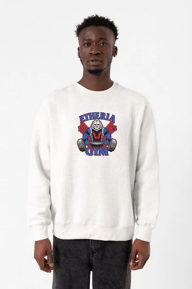 He Man Etheria Gym 1985 Beyaz Erkek 2ip Sweatshirt ürün görseli 1