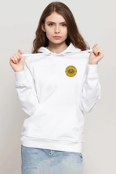 He Man Grayskull Brewing Co Logo Beyaz Kadın 3ip Kapşonlu Sweatshirt ürün görseli 1