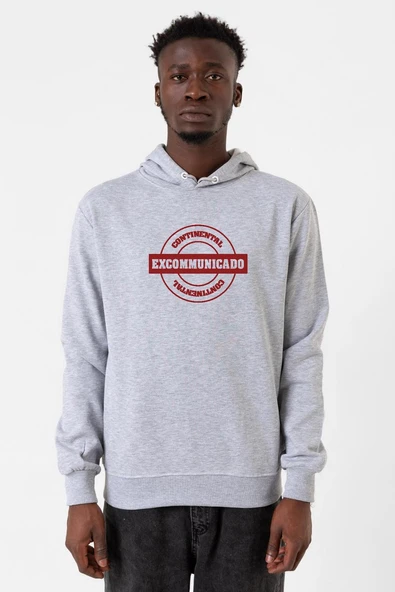 John Wick Continental Excommunicado Grimelanj Erkek Kapşonlu 3ip Sweatshirt ürün görseli 1