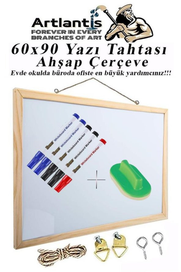 Beyaz Tahta 60x90 + Kalemler