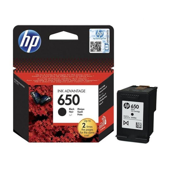 HP Mürekkep Kartuş Orj. No:650 Siyah ürün görseli 1