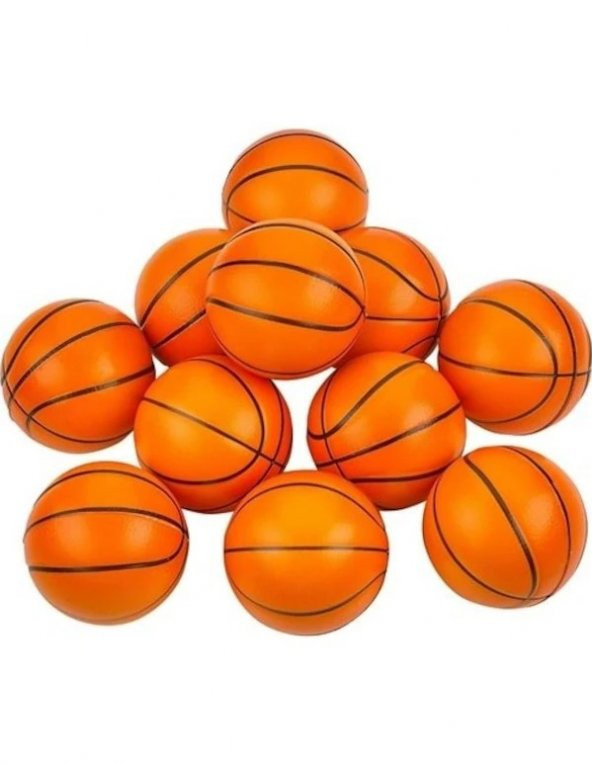Basketbol Desenli Stres Topu Eğitici Oyuncak Çap 6 Cm ürün görseli 1