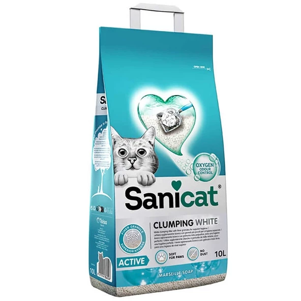 Sanicat Active Aktif Oksijenli Dezenfektan Marsilya Sabun Kokulu Kedi Kumu 10lt ürün görseli 1