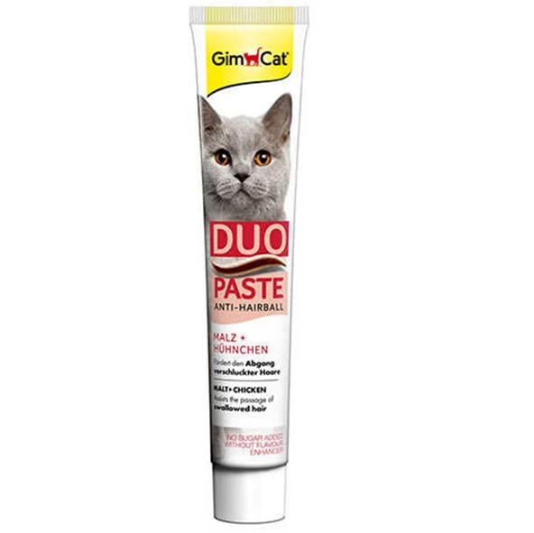 Gimcat Duo Paste Anti-Hairball Tavuklu Malt Kedi Macunu 50gr ürün görseli 1
