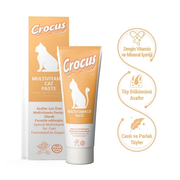 Crocus Kedi Multivitamin Macun 100 Gram ürün görseli 1