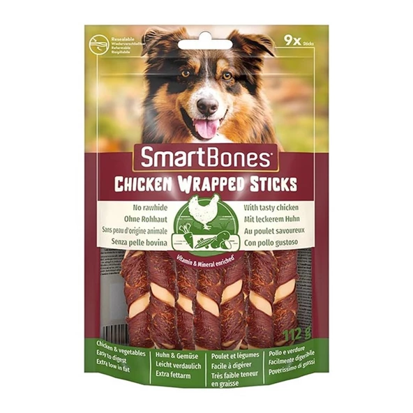 SmartBones Tavuk Sargılı Stick Mini Köpek Ödülü 9 Adet 112 gr ürün görseli 1