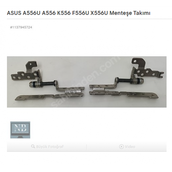 ASUS A556U A556 K556 F556U X556U Menteşe Takımı ürün görseli 1