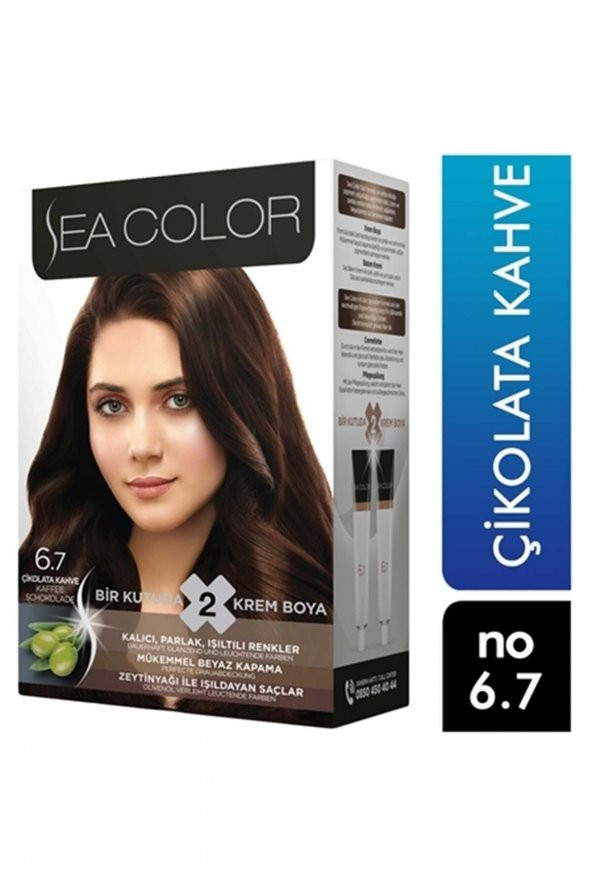 SEA COLOR KİT SAÇ BOYASI-6.7-ÇİKPLATA KAHVE ürün görseli 1