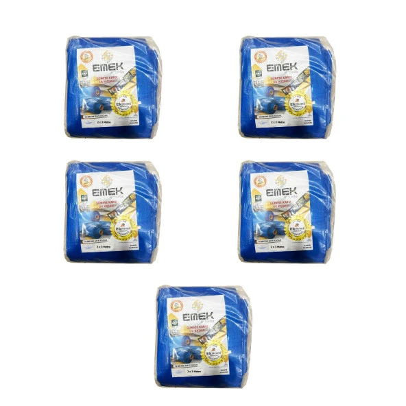 Emek Çadır Kumaşı Branda Tente UV Güneşlik Gölgelik Koruma Yağmur Su Geçirmez - 2x3 Metrelik 5 Paket ürün görseli 1