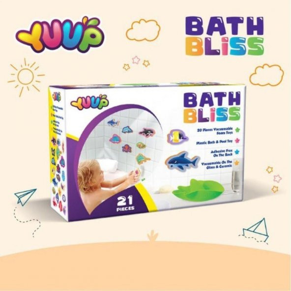 Çocuklar İçin Eğlenceli Banyo Keyif Seti - 21 Parça Deniz Canlıları ürün görseli 1