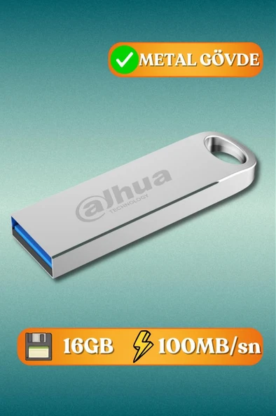 Dahua 16GB USB3.2 Metal USB Flash Bellek U106 Gri ürün görseli 1