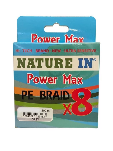 Nature İn Power Max 8X 300MT Grey Misina ürün görseli 1