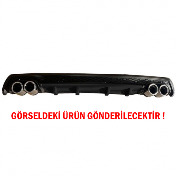 Chevrolet Lacetti Difüzör Arka Tampon Eki 4 Egzoz Çıkışlı Siyah Lüx Tip ürün görseli 1