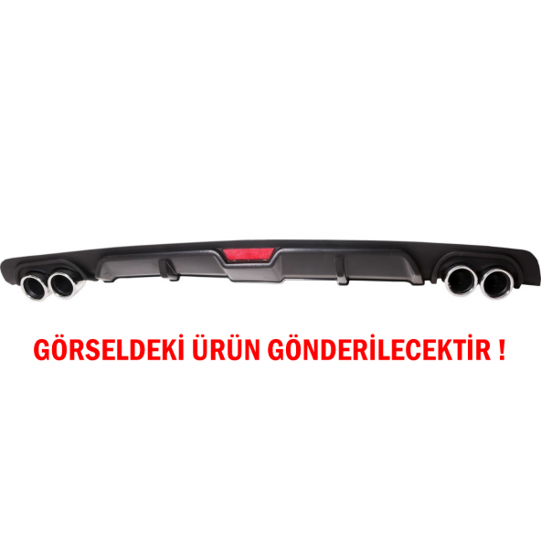 Chevrolet Lacetti Difüzör Arka Tampon Eki 4 Egzoz Çıkışlı Siyah ürün görseli 1