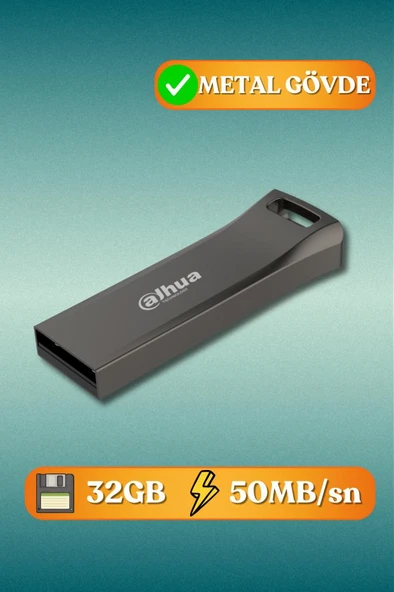 Dahua 32gb Metal Usb Bellek U156 Titan Gri ürün görseli 1