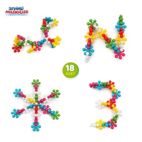 Eğitici ve Eğlenceli Sevimli Moleküller - 18 Parça - Resim 5