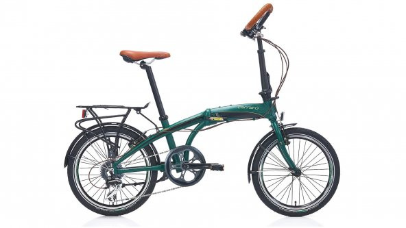 Carraro Flexi Comfort 320H Katlanır Bisiklet Mat Koyu Yeşil-Parlak Siyah-Bakır Yeşil ürün görseli 1