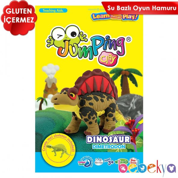 Jumping Clay Kendi Oyuncağını Kendin Yap Modelleme Oyun Hamuru Seti Dimetrodon ürün görseli 1