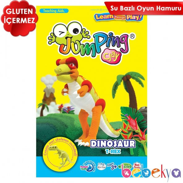 Jumping Clay Kendi Oyuncağını Kendin Yap Modelleme Oyun Hamuru Seti T-Rex ürün görseli 1