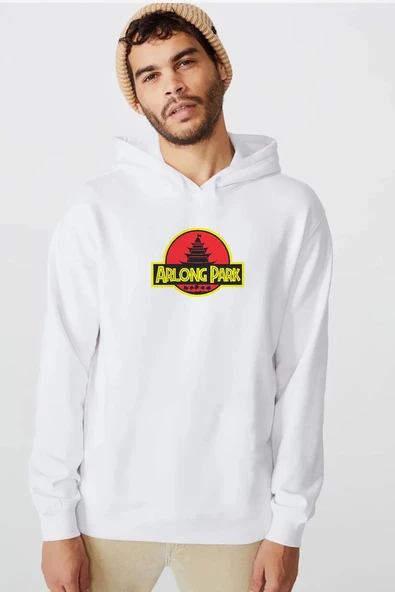 One Piece Anime Arlong Park Beyaz Erkek 3ip Kapşonlu  Sweatshirt ürün görseli 1