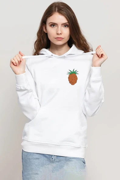 One Piece Anime Bara Bara Devil Fruit Beyaz Kadın 3ip Kapşonlu Sweatshirt ürün görseli 1