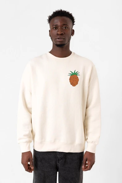 One Piece Anime Bara Bara Devil Fruit Ekru Erkek 2ip Sweatshirt ürün görseli 1