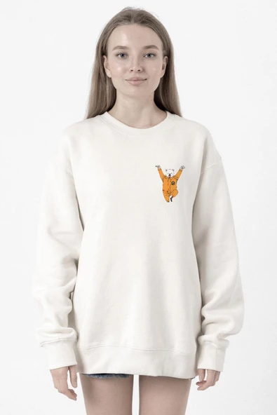 One Piece Anime Bepo Beyaz Kadın 2ip Sweatshirt ürün görseli 1
