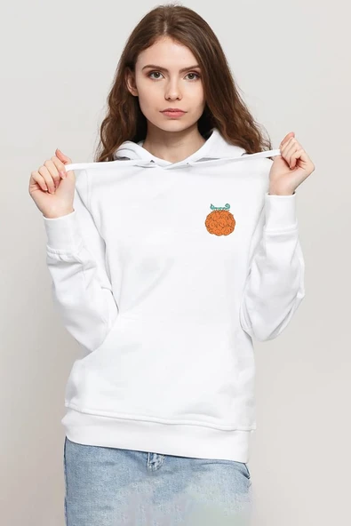 One Piece Anime Mera Mera Devil Fruit Beyaz Kadın 3ip Kapşonlu Sweatshirt ürün görseli 1