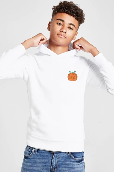 One Piece Anime Mera Mera Devil Fruit Beyaz Çocuk 3ip Kapşonlu  Sweatshirt ürün görseli 1