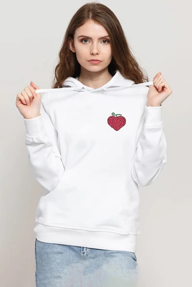 One Piece Anime Ope Ope Devil Fruit Beyaz Kadın 3ip Kapşonlu Sweatshirt ürün görseli 1