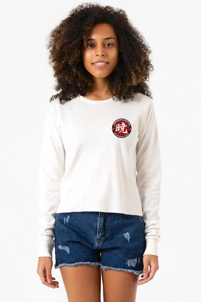 One Piece Anime Ninja Org. N.S Ekstra Uzunkol Sweatshirt Ekru ürün görseli 1