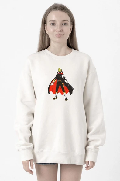 One Piece Anime Sanji Beyaz Kadın 2ip Sweatshirt ürün görseli 1