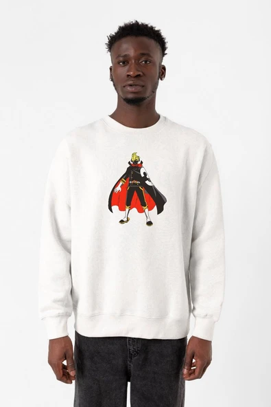 One Piece Anime Sanji Beyaz Erkek 2ip Sweatshirt ürün görseli 1
