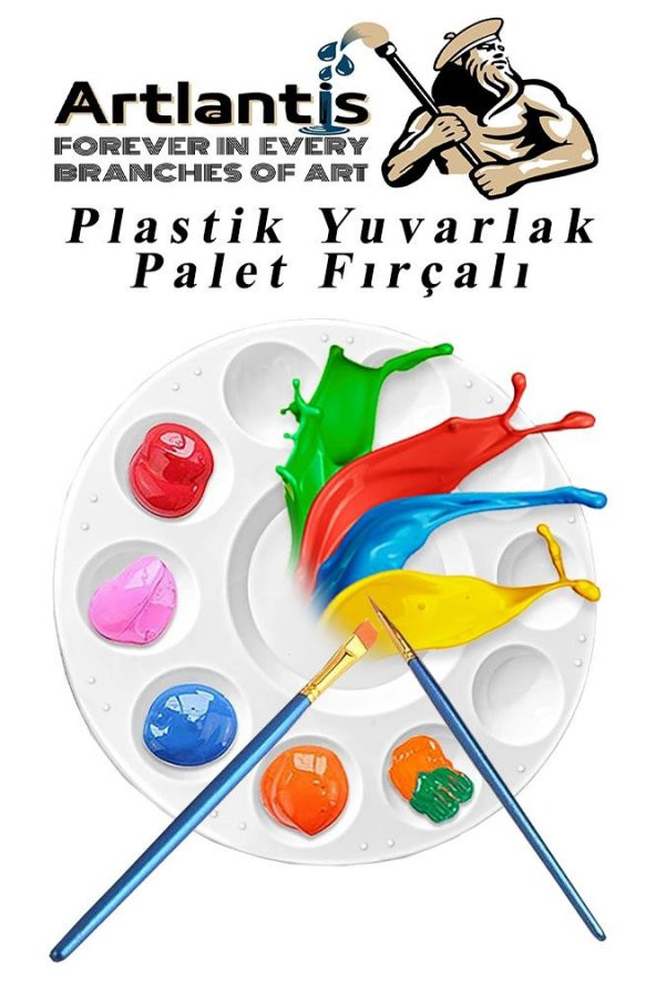 Akrilik Boya Mikro 12 Renk 12 Ml Tüp 1 Paket 12 Li Akrilik Boya Seti ve Yuvarlak Resim Paleti Fırçalı 1 Paket 10 Hazneli Boya Paleti Sanatsal Boyalar İçin Palet Akrilik Boya ürün görseli 1